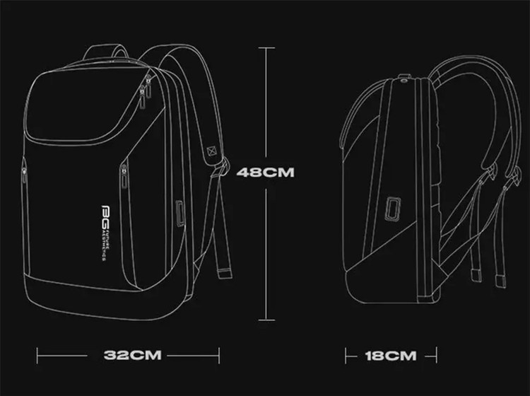 کوله پشتی لپ تاپ 15.6 اینچ چرم ضد آب یو اس بی دار بنج Bange BG-6623 Leather Laptop Backpack