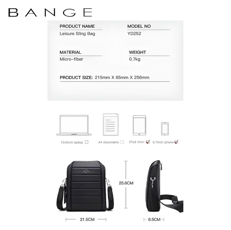 کیف دوشی ضد آب بنج Bange YD252